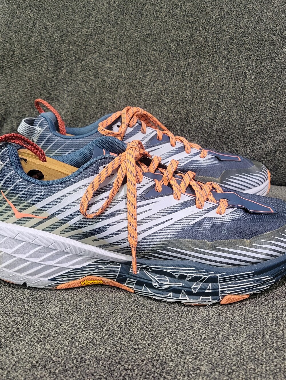 HOKA One One Speedgoat 4 Women's Running Trail Shoes Blue 10 Wide Vibram Soles